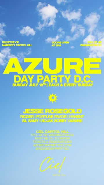 Azure Day Party DC July 13 | Azure DC | Sun, Jul 13, 2025 | Ciel ...