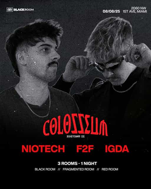 COLOSSEUM RAVE: NIOTECH🇩🇪 F2F IGDA🇩🇪 | Black Room | Fri, Aug 8, 2025 ...