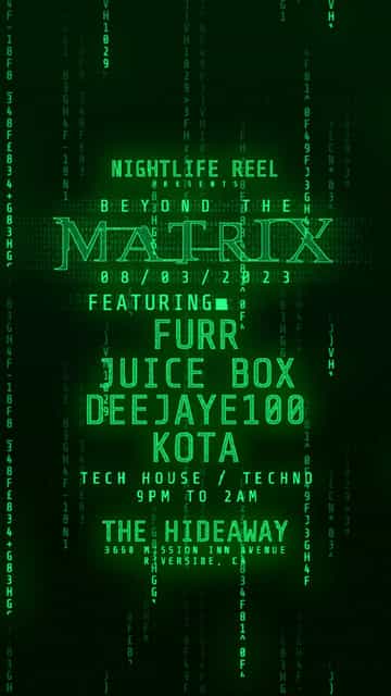 BEYOND THE MATRIX - TECH HOUSE/ TECHNO 8/3 | NIGHTLIFE REEL | Thu, Aug ...