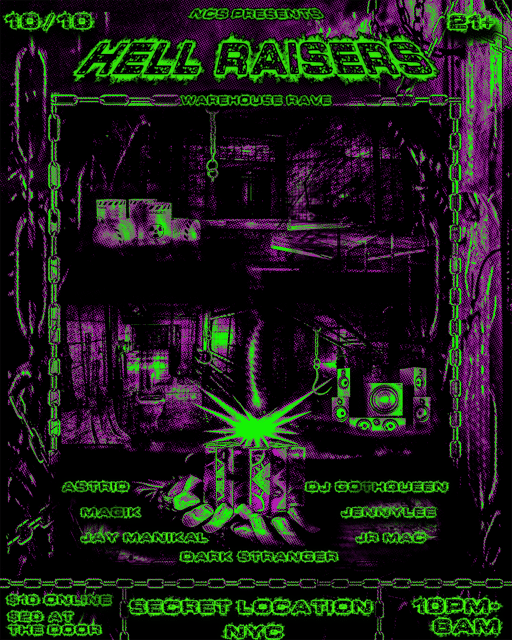 HELL RAISERS | UNKNOWN | Fri, Oct 10, 2025 | WAREHOUSE RAVE