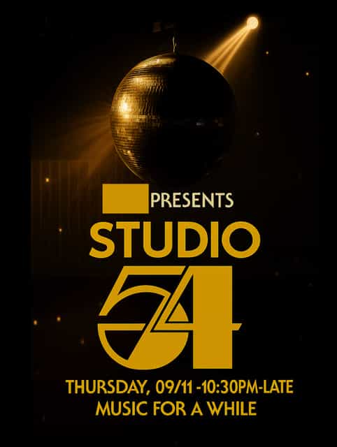 Studio 54 | 532 W 114th St | Thu, Sep 11, 2025 | Music For A While
