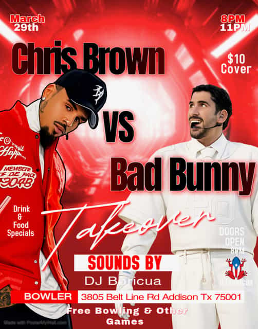 Chris Brown VS Bad Bunny Takeover | DJ Boricua | Sun, Mar 29, 2026 ...