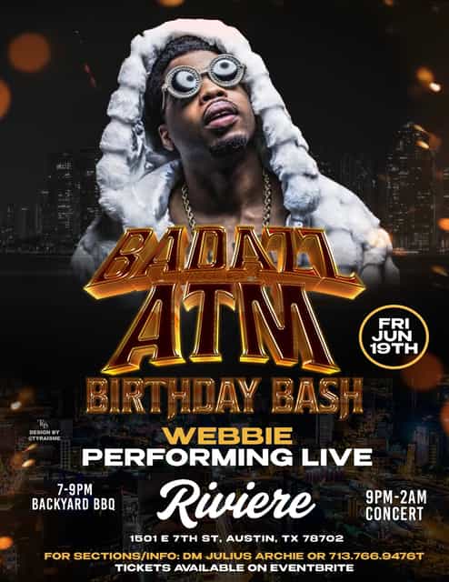 WEBBIE & FRIENDS LIVE | Riviere Austin | Fri, Jun 19, 2026 | Riviere