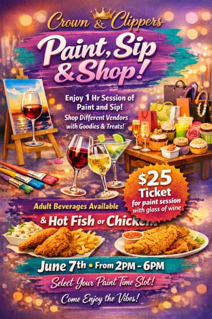 Crown And Clippers Sip And Paint | Crown and Clippers | Sun, Jun 7 ...