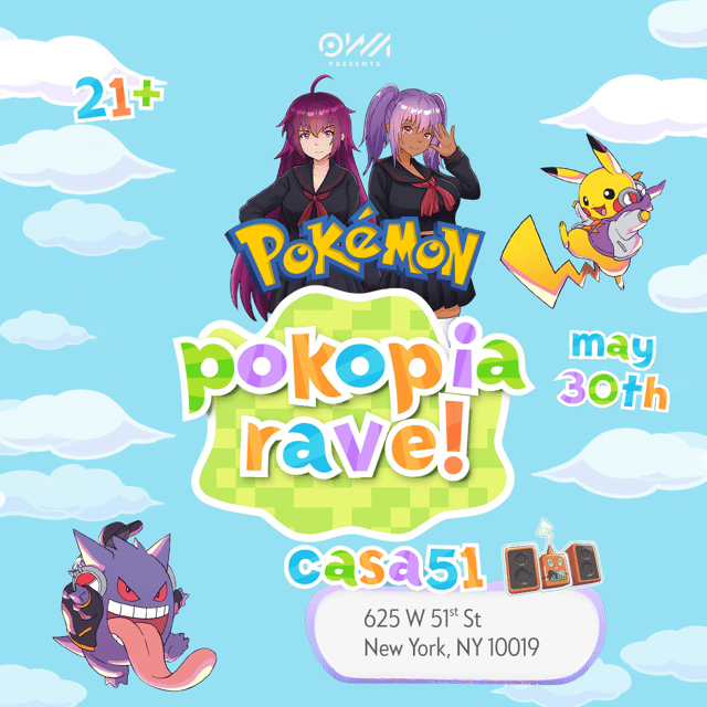 OWA presents: Pokemon pokopia Rave | Otakus With Attitude | Sat, May 30 ...