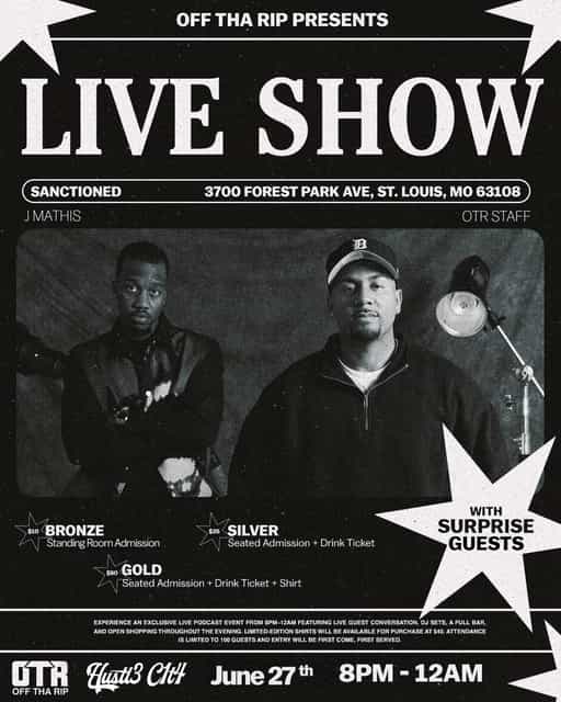 OFF THA RIP ST. LOUIS LIVE SHOW | OFF THA RIP MEDIA | Sat, Jun 27, 2026 ...