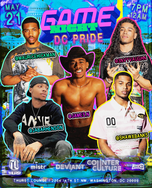 Game Night DC Black Pride | Deviant Events | Thu, May 21, 2026 | THURST ...