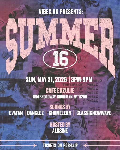 Vibes HQ Presents: Summer 16 | Cafe Erzulie | Sun, May 31, 2026