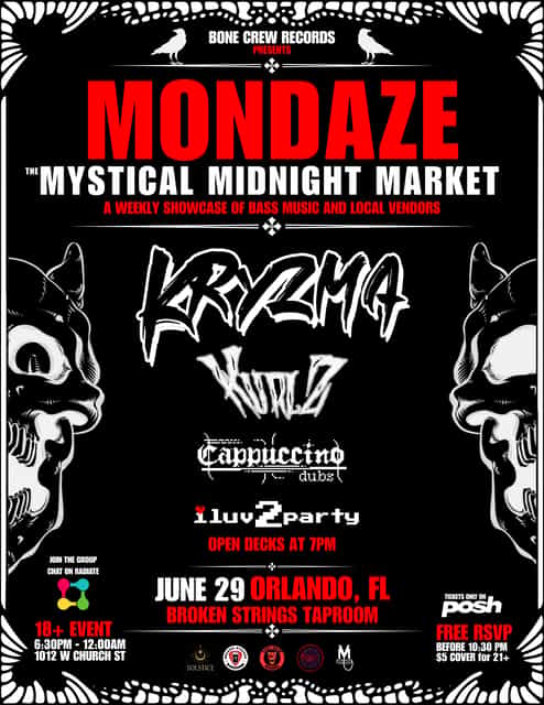 MONDAZE: KRYZMA | BONE CREW RECORDS | Mon, Jun 29, 2026 | Broken ...