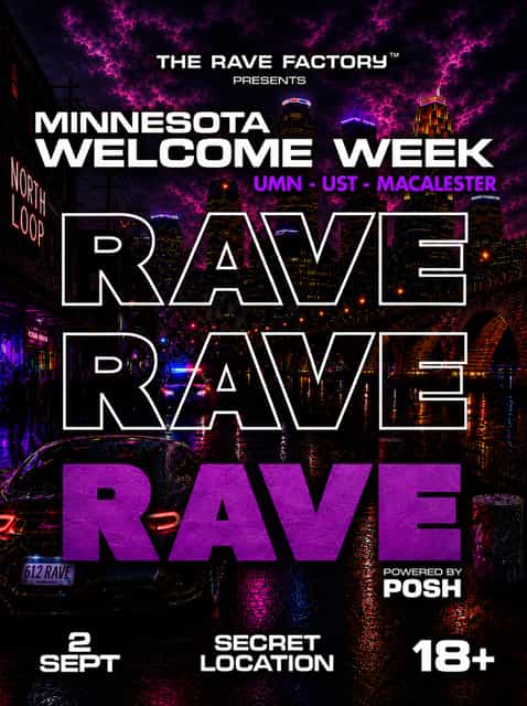 Minnesota Welcome Week Rave | The Rave Factory | Wed, Sep 2, 2026 ...