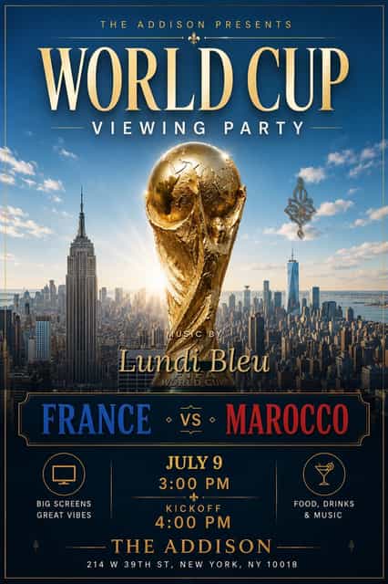 World Cup Viewing Party: France-Marocco | Lundi bleu | Thu, Jul 9, 2026 ...