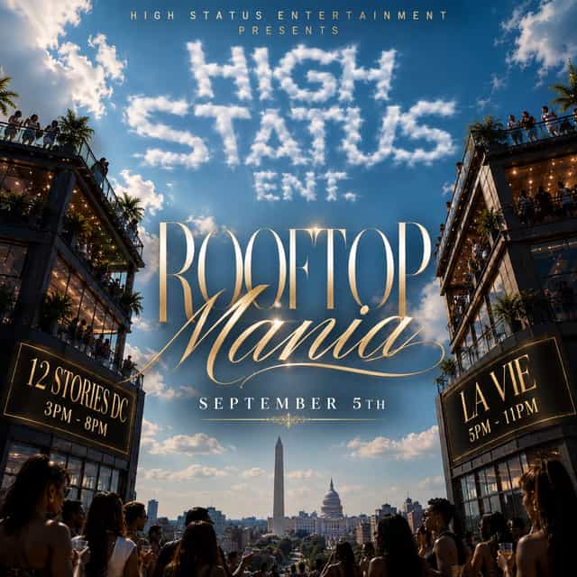 Rooftop Mania 12 Stories x La Vie flyer