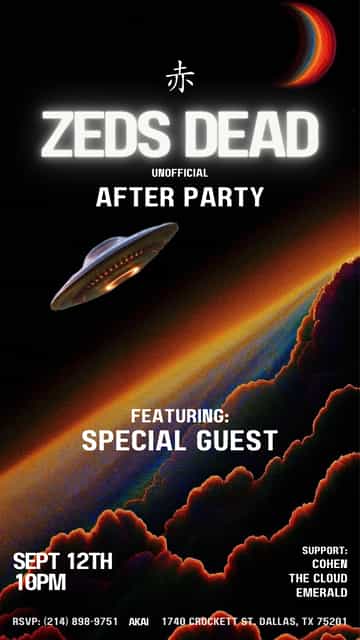 AFTER ZEDS DEAD PARTY | Akai | Sat, Sep 12, 2026 | AKAI