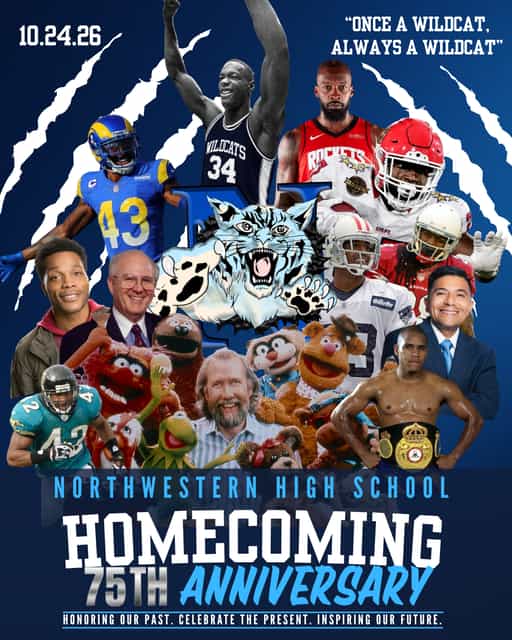 Northwestern High School Homecoming 75th Anniversary | Northwestern High School | Sat, Oct 24, 2026 | Northwestern High School Wildcat Stadium