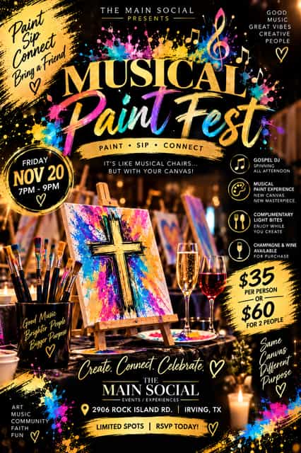 🎨🎶 Musical Paint Fest — Paint • Sip • Connect | The Main Social | Fri ...