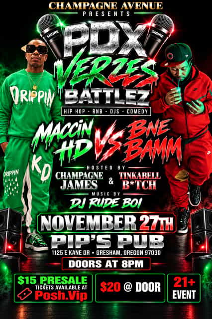 PDX VERZES BATTLEZ BNE BAMM | Champagne Avenue Luxury Events & Concerts ...