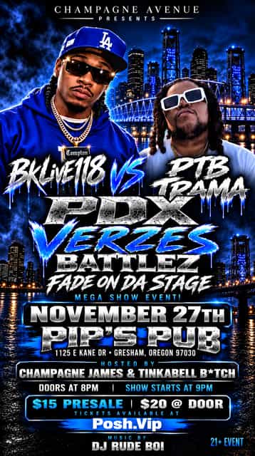 PDX VERZES BATTLEZ BKLIVE 118 | Champagne Avenue Luxury Events ...