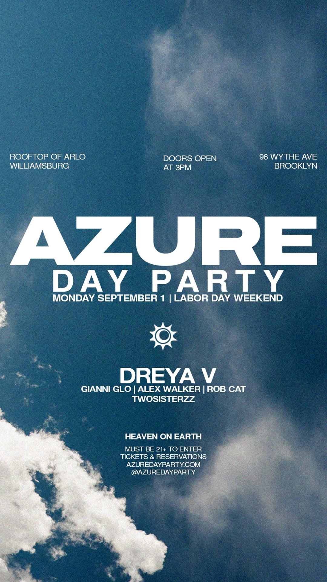 Azure Day Party September 1 LABOR DAY MONDAY | AZURE | Mon, Sep 1, 2025 ...