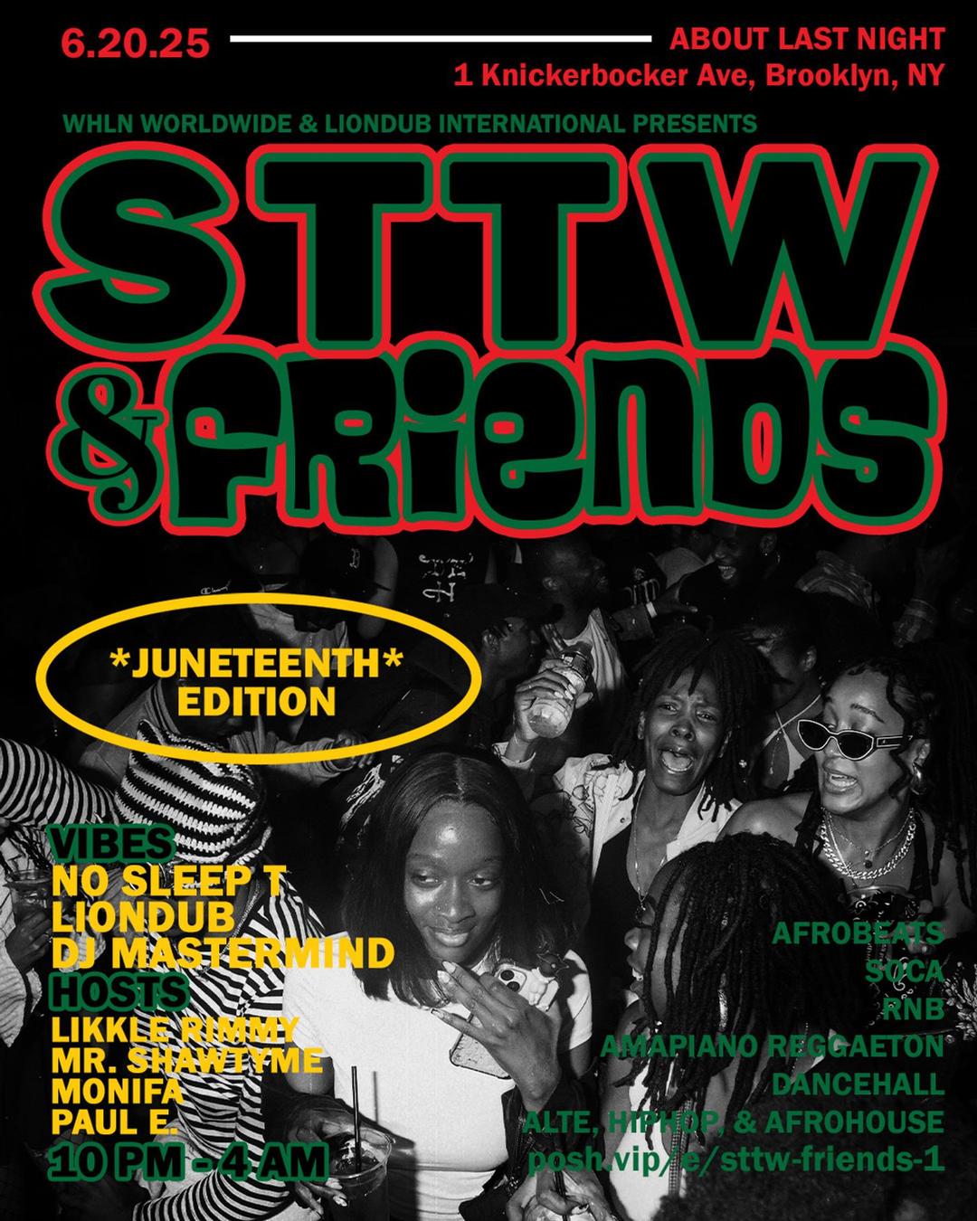 STTW & Friends [Juneteenth Edition] | STTW & FRIENDS | Fri, Jun 20 ...