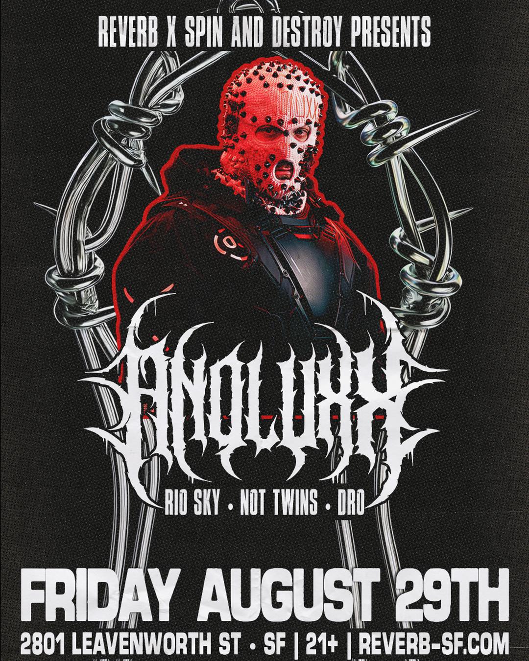 Reverb x Spin & Destroy Presents: Anoluxx | Reverb SF | Fri, Aug