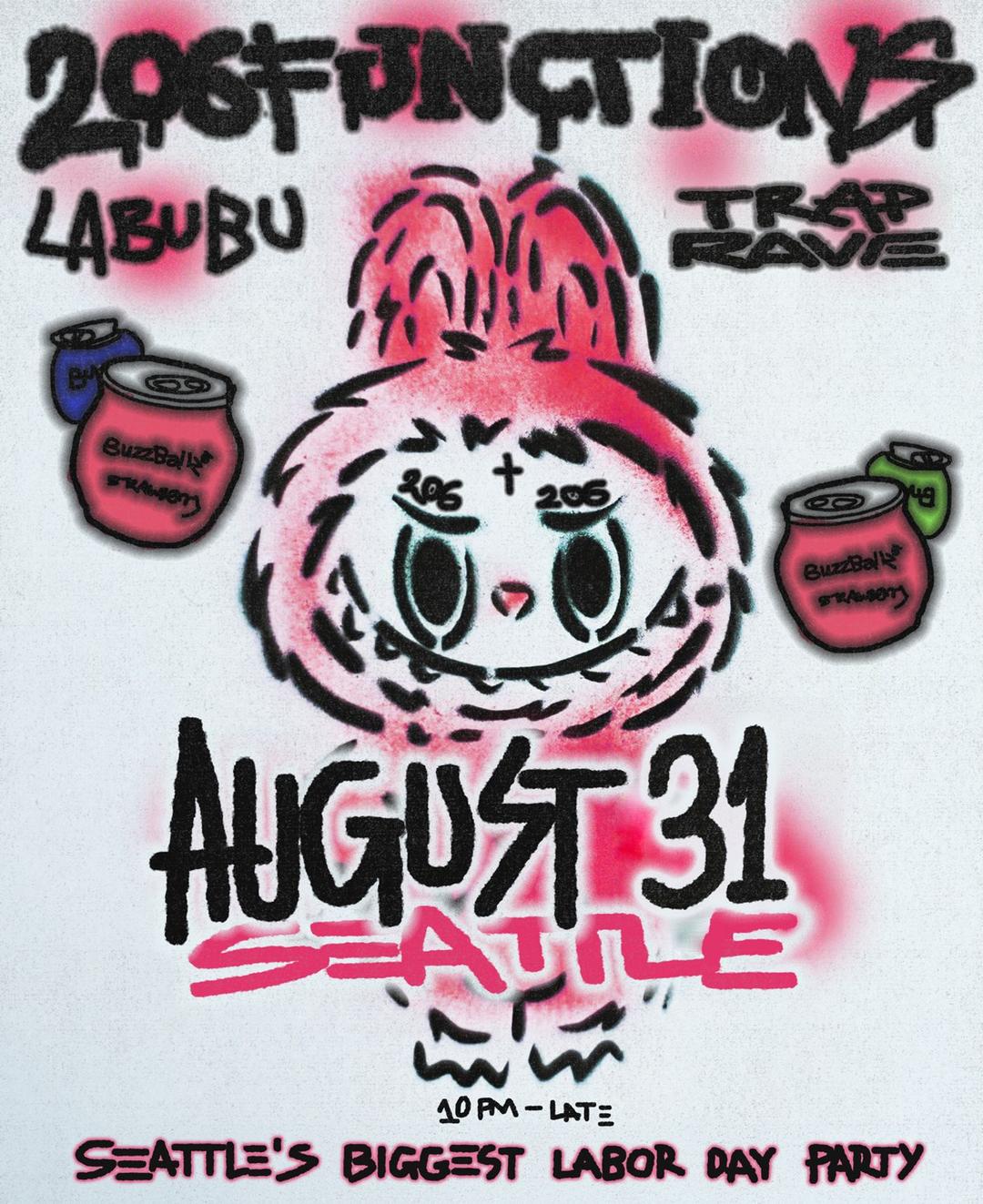 Labubu Match Rave LABOR DAY LABUBU TRAP RAVE | 206 Functions | Sun, Aug 31, 2025 | Rebl One