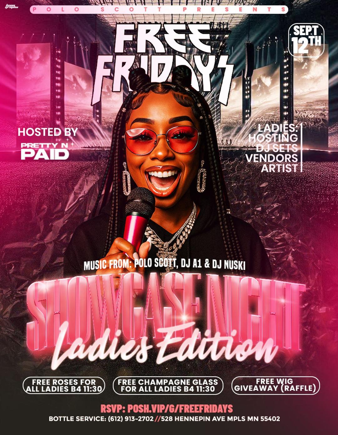 Free Fridays - Showcase Night Ladies Edition! | FREE FRIDAYS | Fri, Sep ...