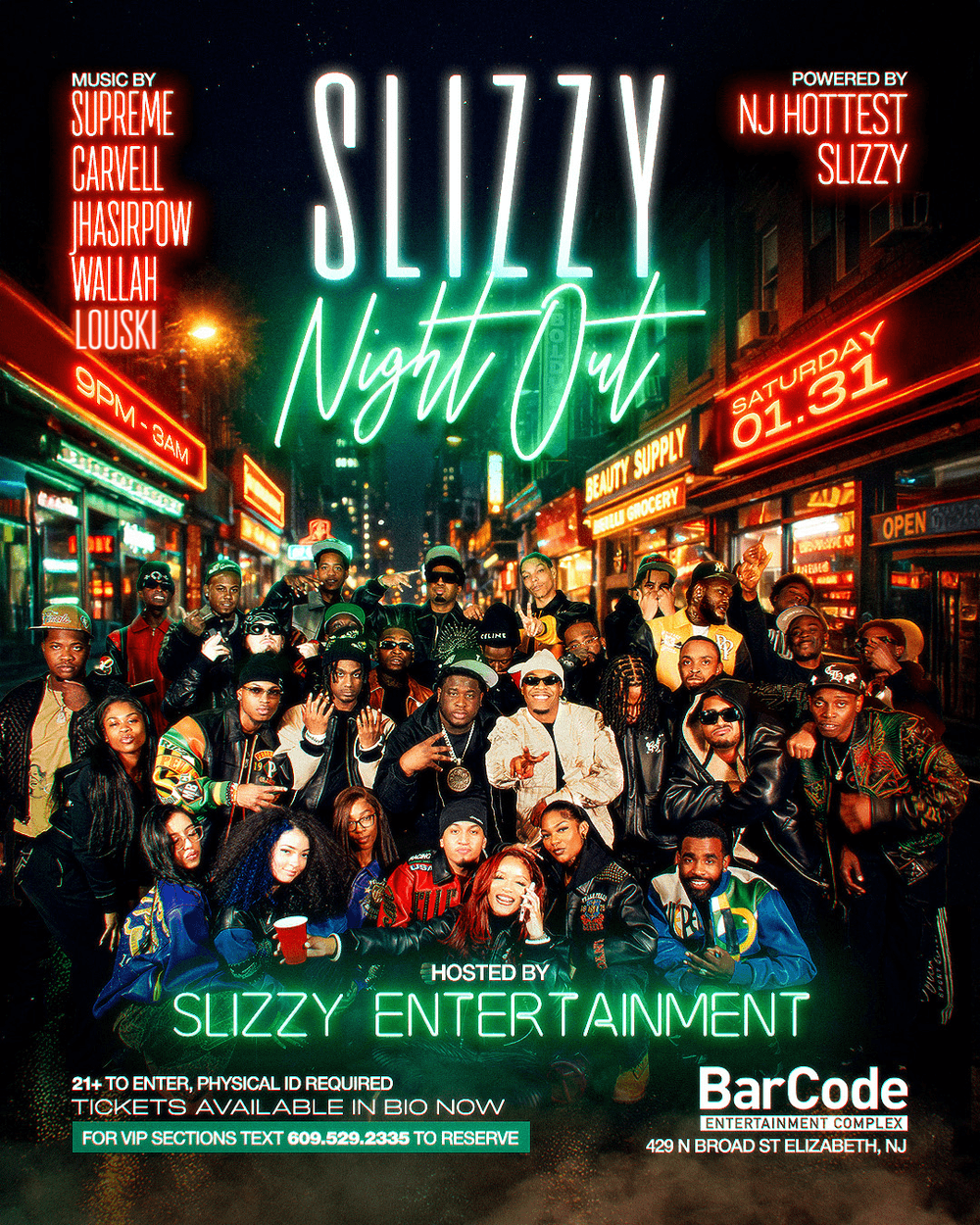 Solution Slizzy Slizzy Night Out | Slizzy Ent x NJ Hottest | Sat, Jan 31, 2026 | BarCode