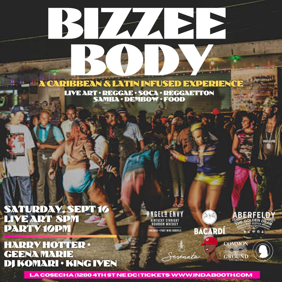 Bizzee Body flyer hero image hosted by Global Lynk at La Cosecha starting at 2023-09-16T20:00:00.000Z