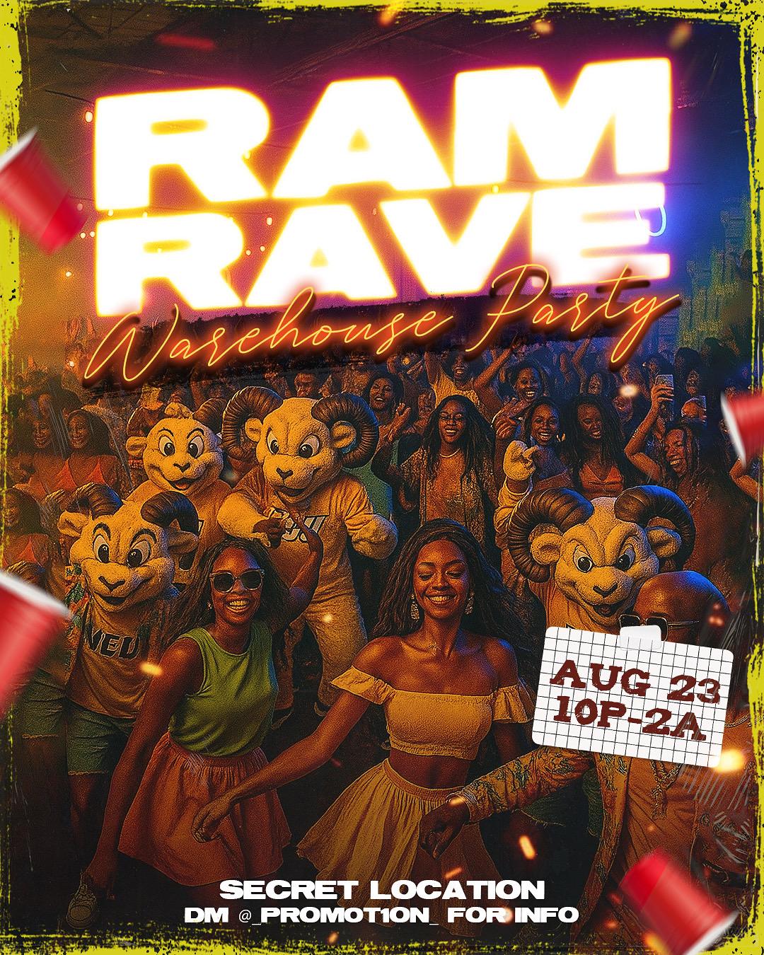 Ram Rave Warehouse Party | DMV Bangers | Sat, Aug 23, 2025 | Richmond
