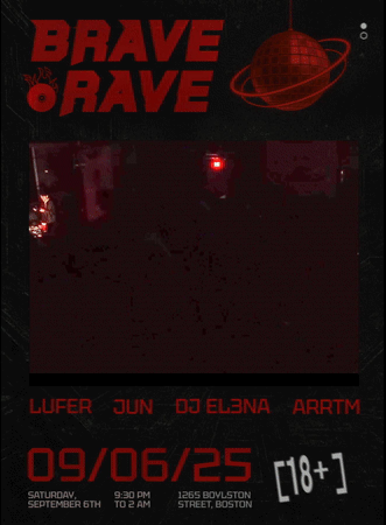 Brave Rave (09/06/25) (18+) | BRAVE RAVE | Sat, Sep 6, 2025 | 1265 ...