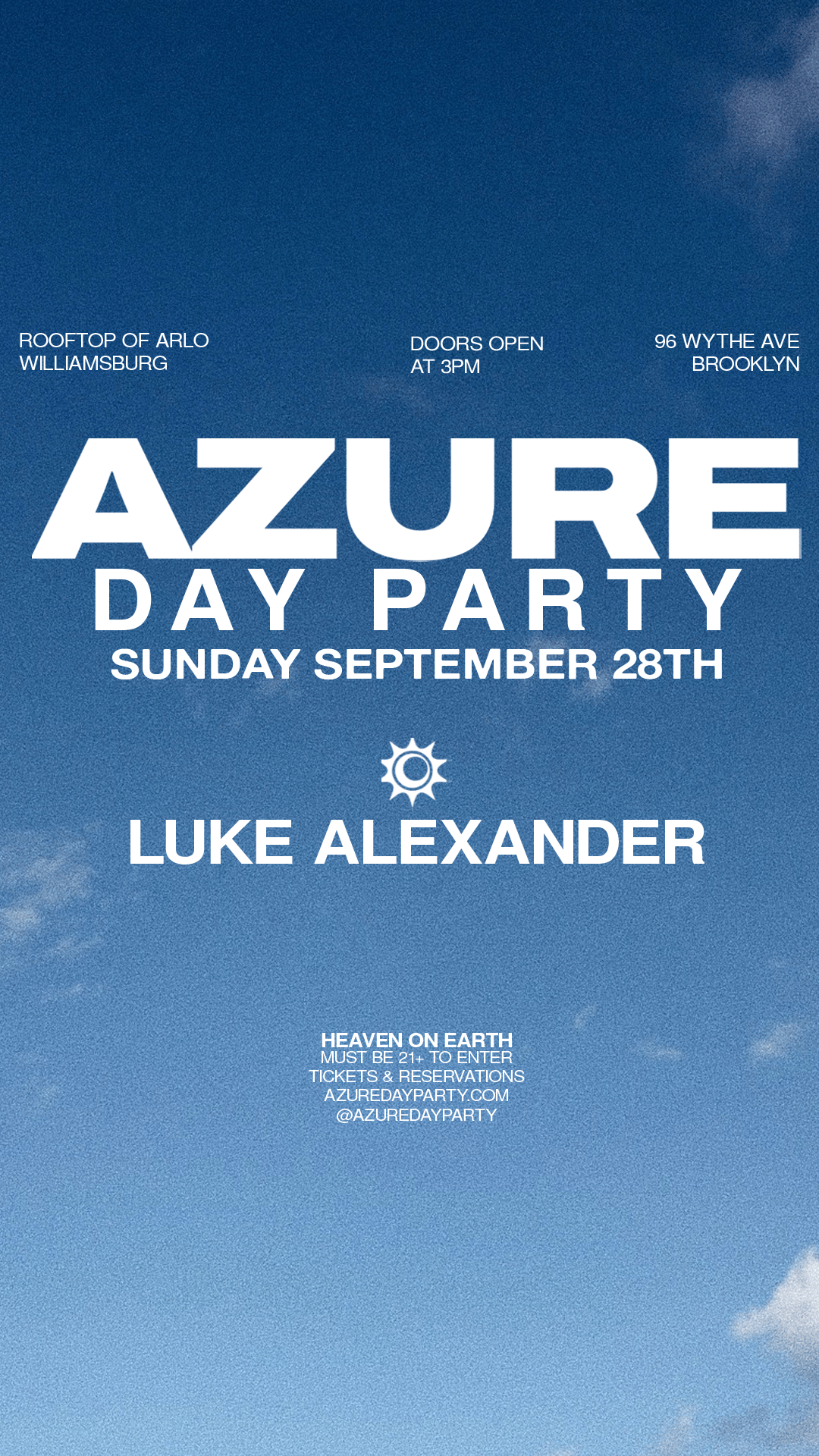 Azure Day Party September 28 | AZURE | Sun, Sep 28, 2025 | ARLO ...