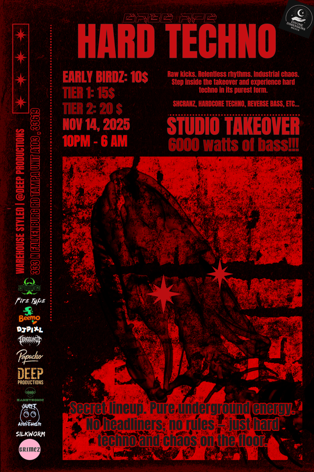 6000 Watts of Bass! Hard Techno Studio Takeover (360* EXPERIENCE ...
