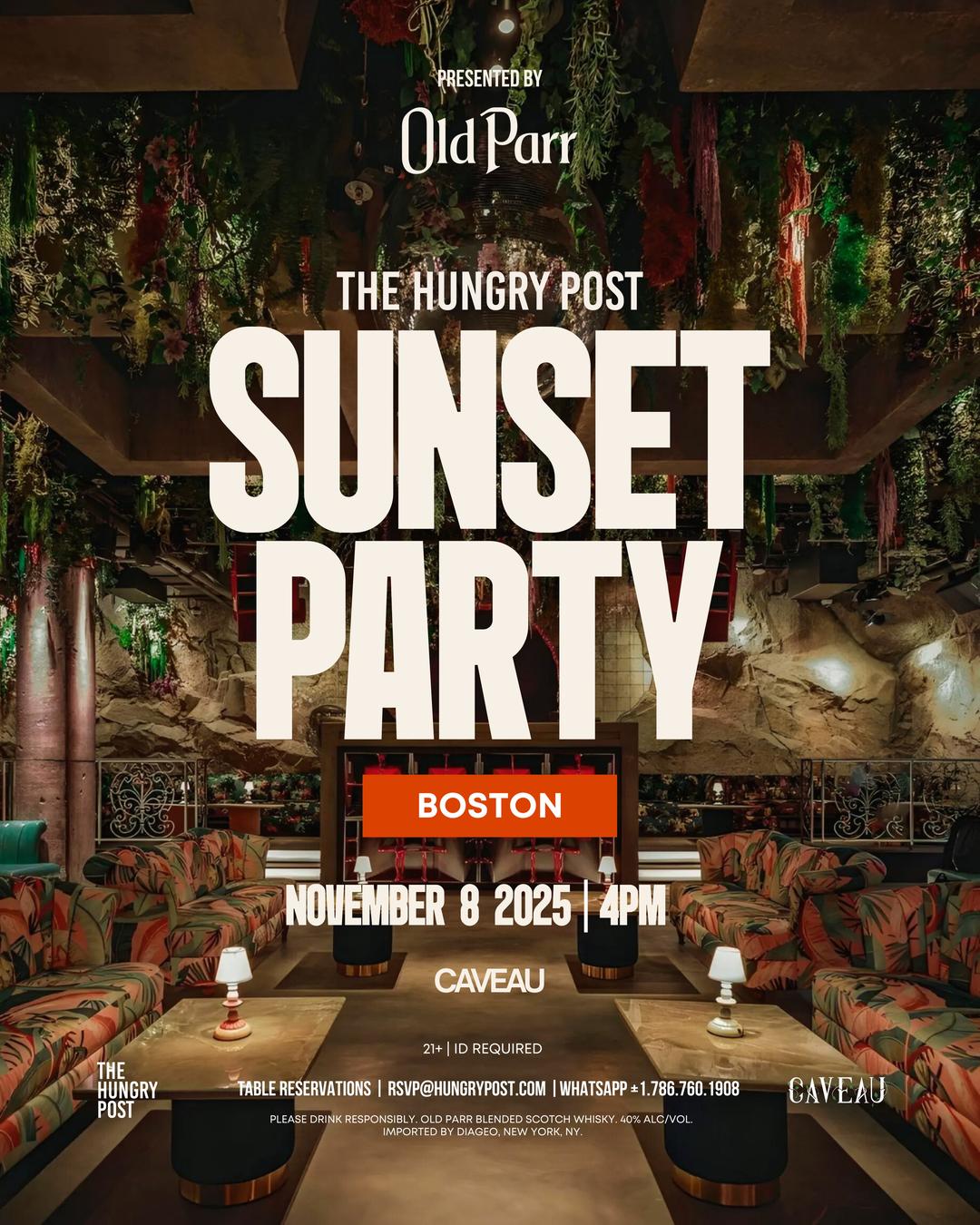 The Hungry Post Boston Sunset Party at Caveau | The Hungry Post | Sat ...