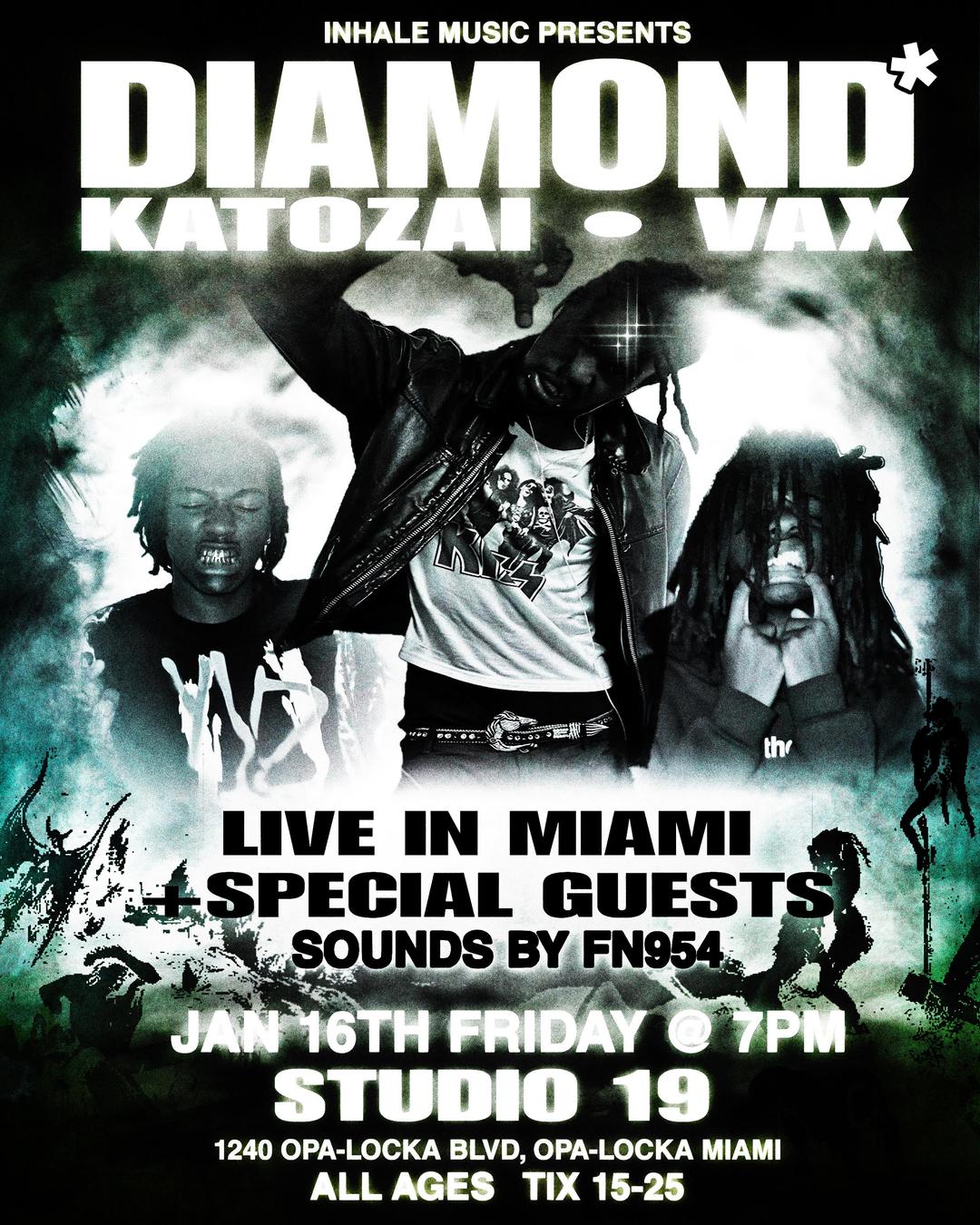 Diamond* + Katozai LIVE in Miami! | Inhale Music | Fri, Jan 16, 2026 ...