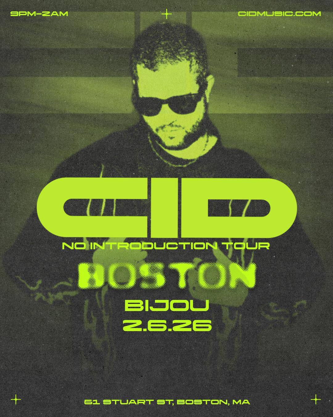 CID | Bijou Boston | Fri, Feb 6, 2026 | Bijou Nightclub & Lounge