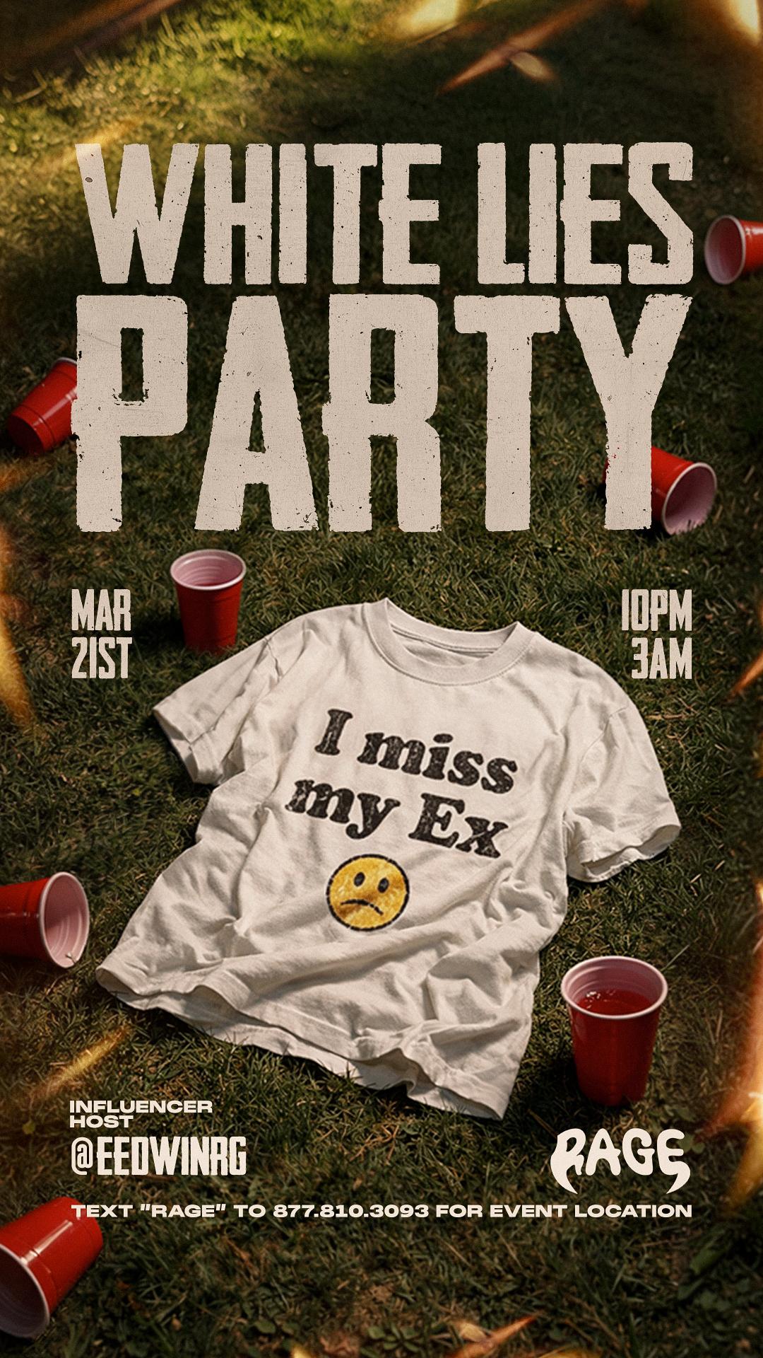 WHITE LIES INFLUENCER PARTY FT. EDWIN RG 📸🤩 | Events by Rage | Sat, Mar ...