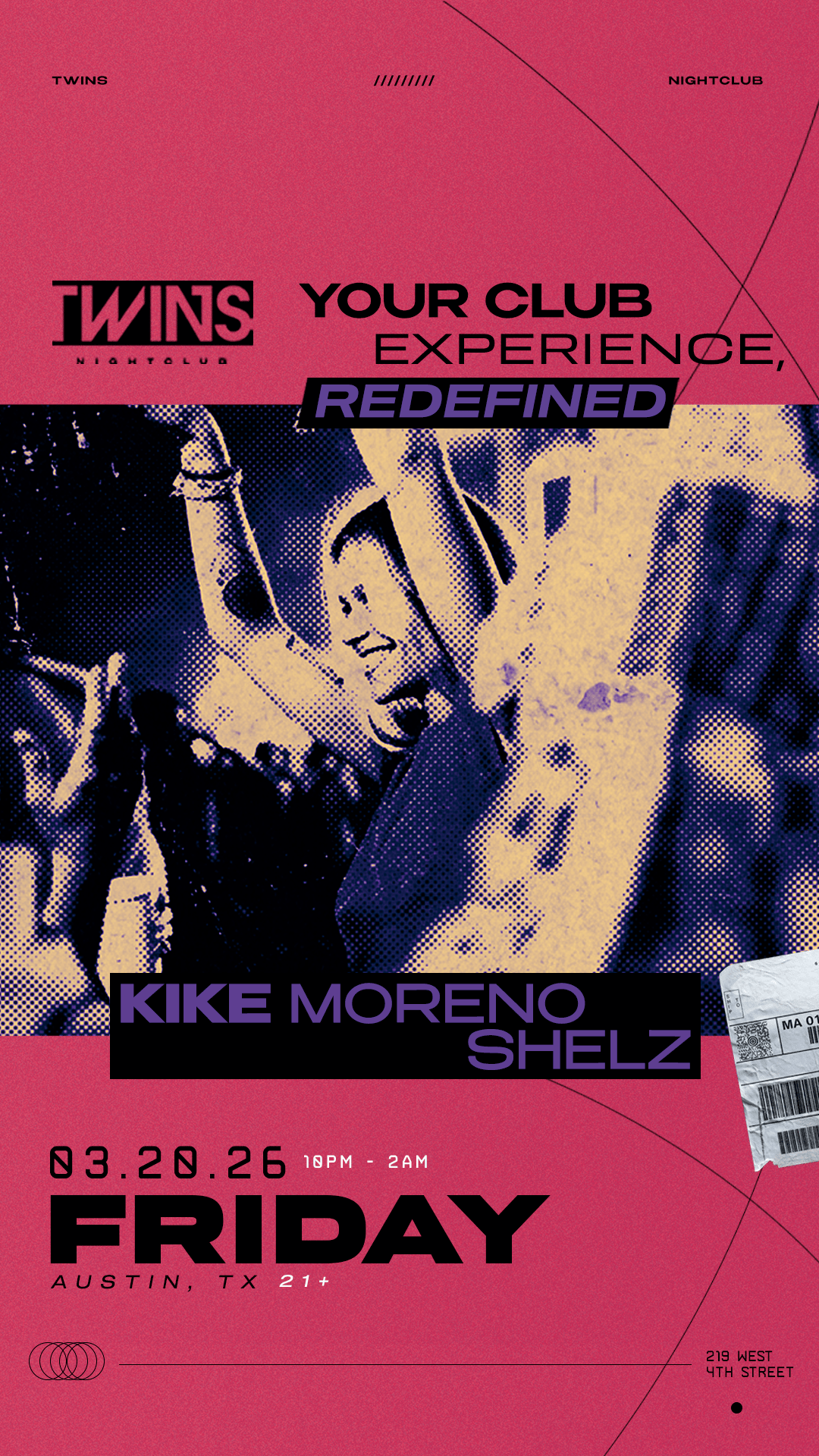 KIKE MORENO @TWINS | Twins Rooftop & Nightclub | Fri, Mar 20, 2026 ...