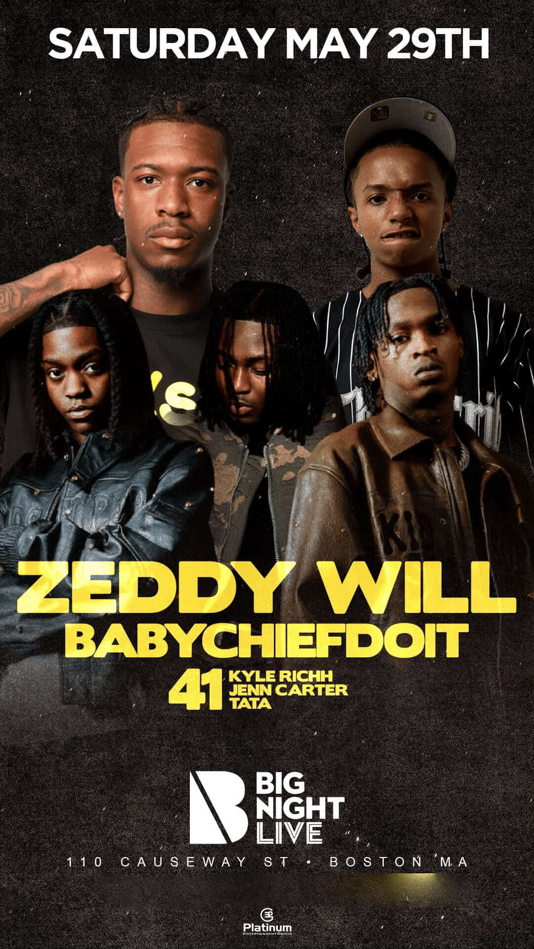 Zeddy Will, BabyChiefDoIt & 41 @ Big Night Live | Elite Affairs