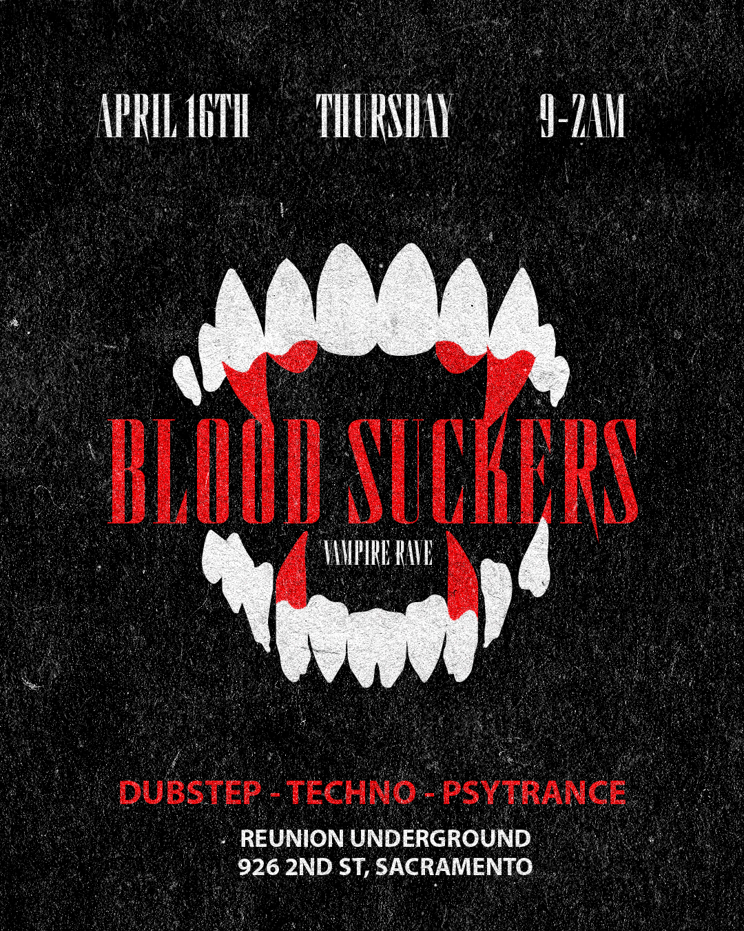 Blood Suckers - Vampire Rave | Space Cloud | Thu, Apr 16, 2026 ...
