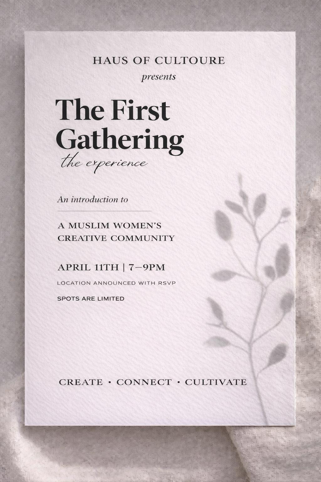 THE FIRST GATHERING: A LAUNCH | HausofCultoure | Sat, Apr 11, 2026 ...