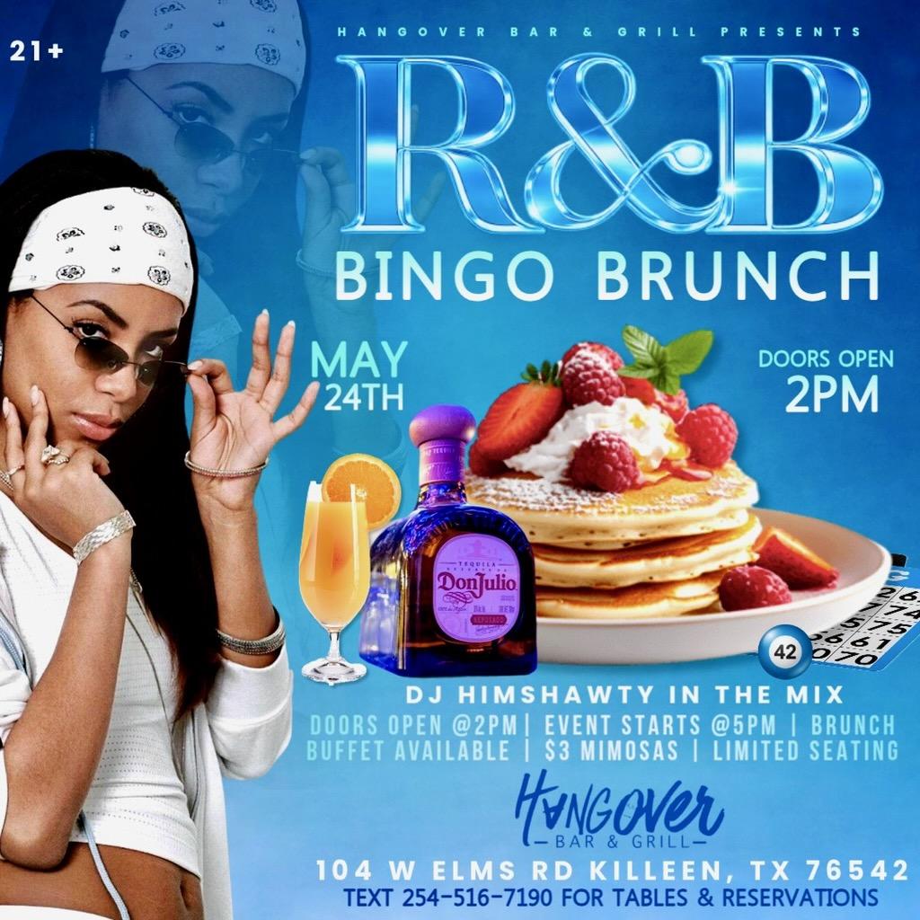 RNB BRUNCH BINGO | Hangover Bar & Grill | Sun, May 24, 2026 | Hangover ...