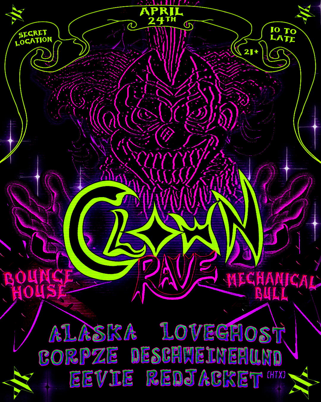 CLOWN RAVE | clownrave | Fri, Apr 24, 2026 | 2919 Canton St