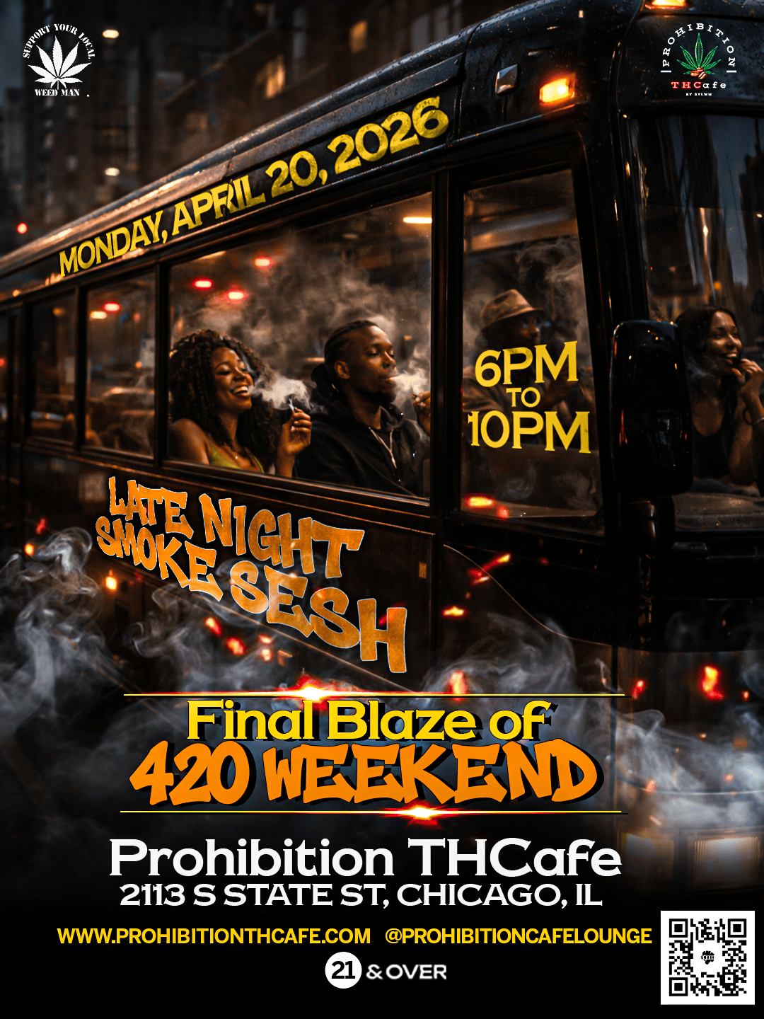 Late Night Smoke Sesh w/ Smoke Bus | Chicago 420 Weekend Takeover ...