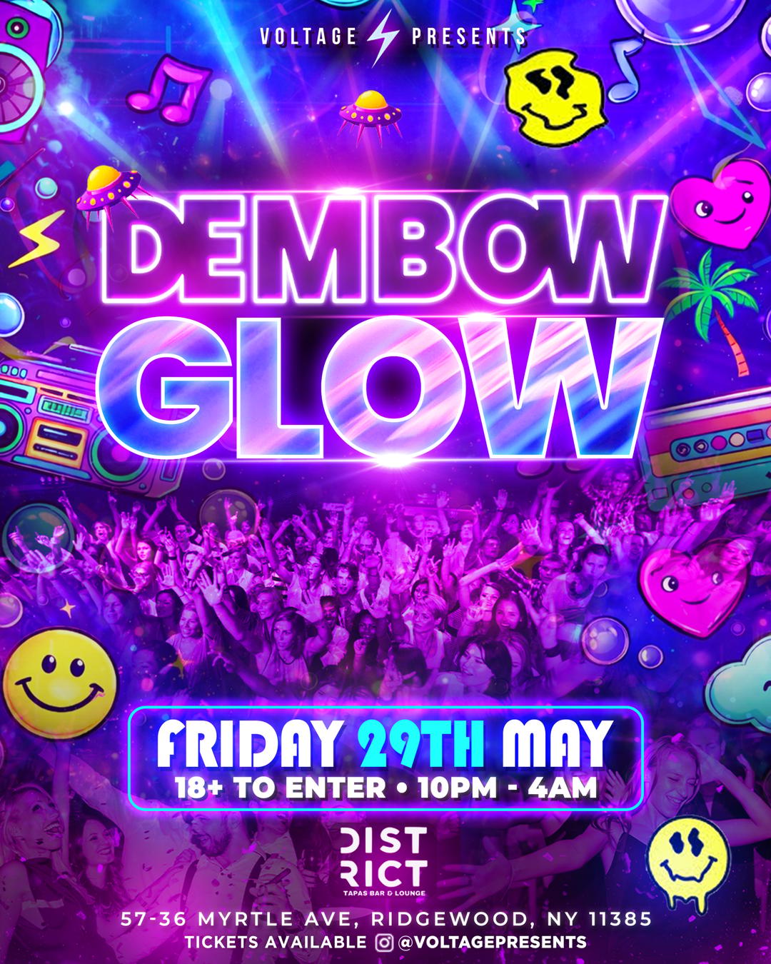 DEMBOW GLOW (18+) | VOLTAGE PRESENTS | Fri, May 29, 2026 | District 385
