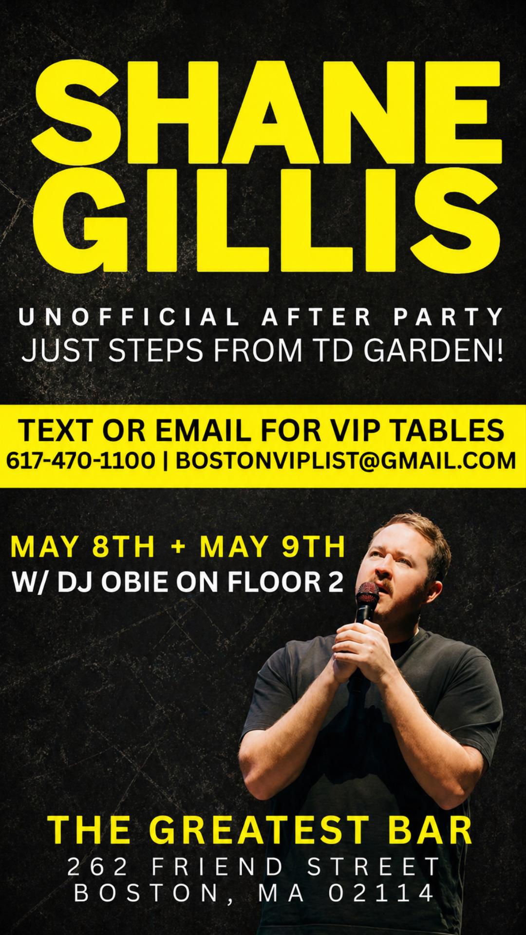 Shane Gillis Unofficial After Party at The Greatest Bar | Boston VIP ...