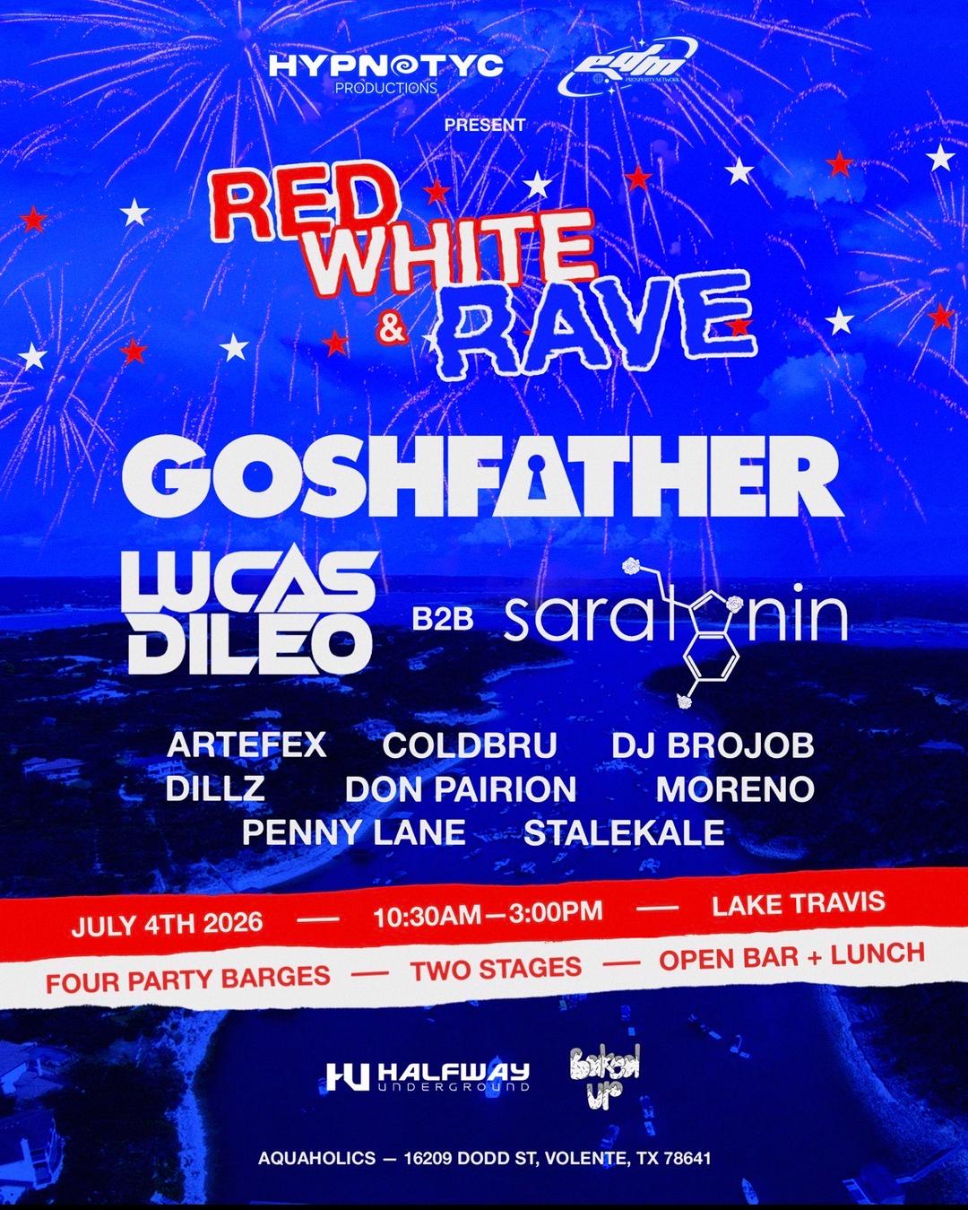 Red White & Rave | Hypnotyc Productions | Sat, Jul 4, 2026 | Aquaholics ...