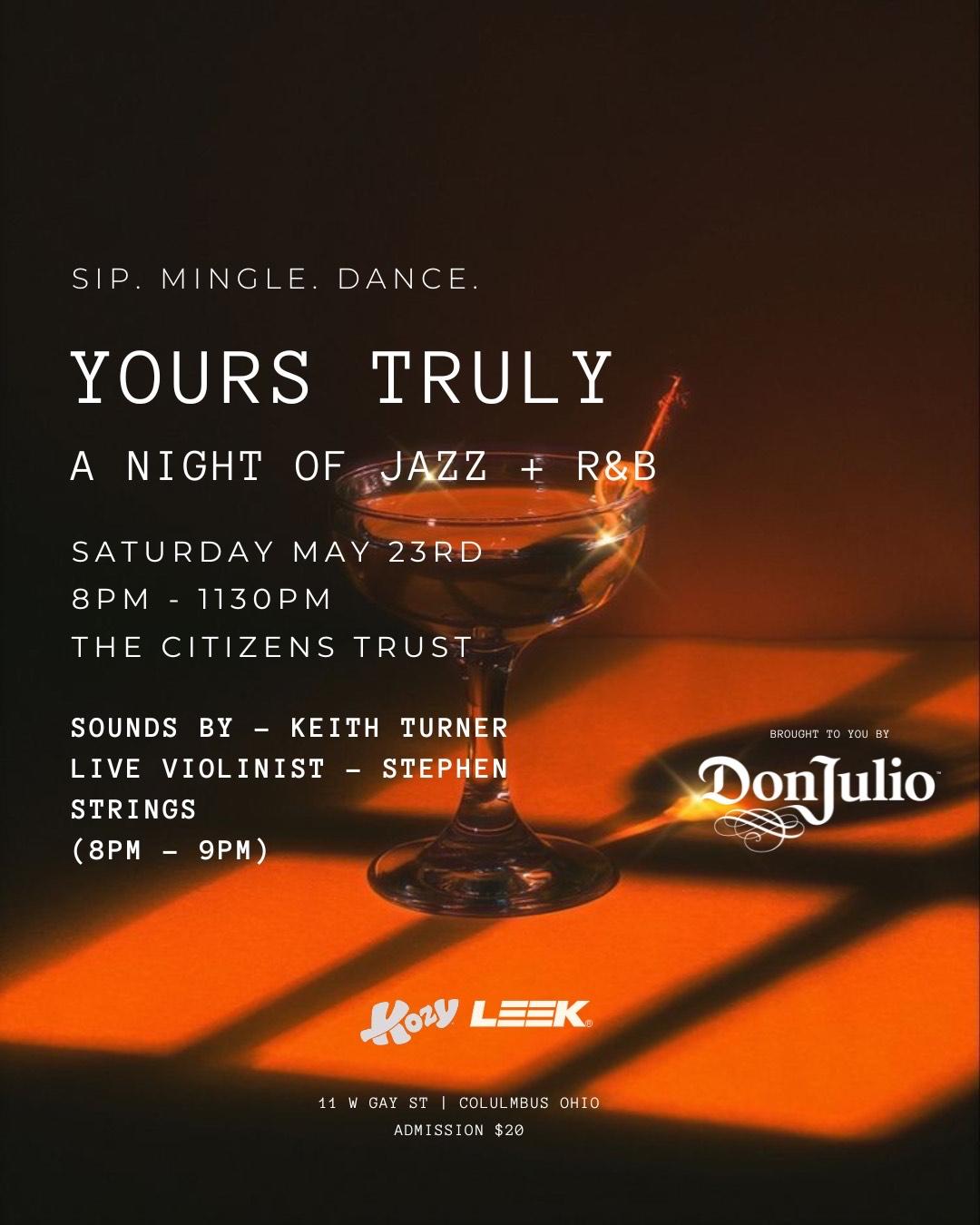 Yours Truly RNB Series | DJ Leek | Sat, May 23, 2026 | The Citizens Trust