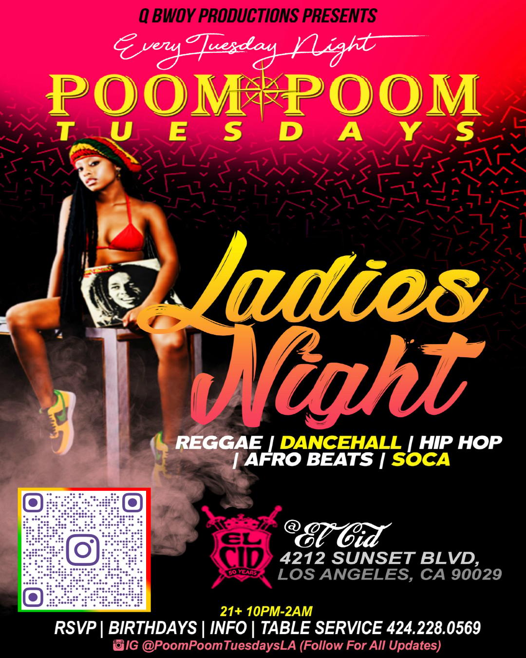PoOm pOOm Tuesdays | Poom Poom Tuesdays | Tue, Jun 9, 2026 | El Cid