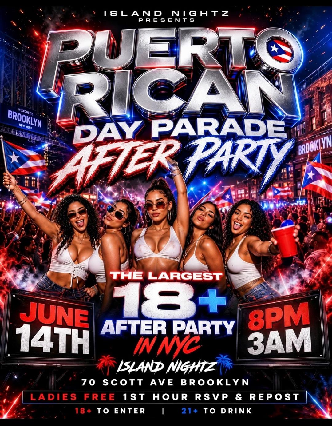 Puerto Rican Day Parade: After Party (18+) | Island Nightz | Sun