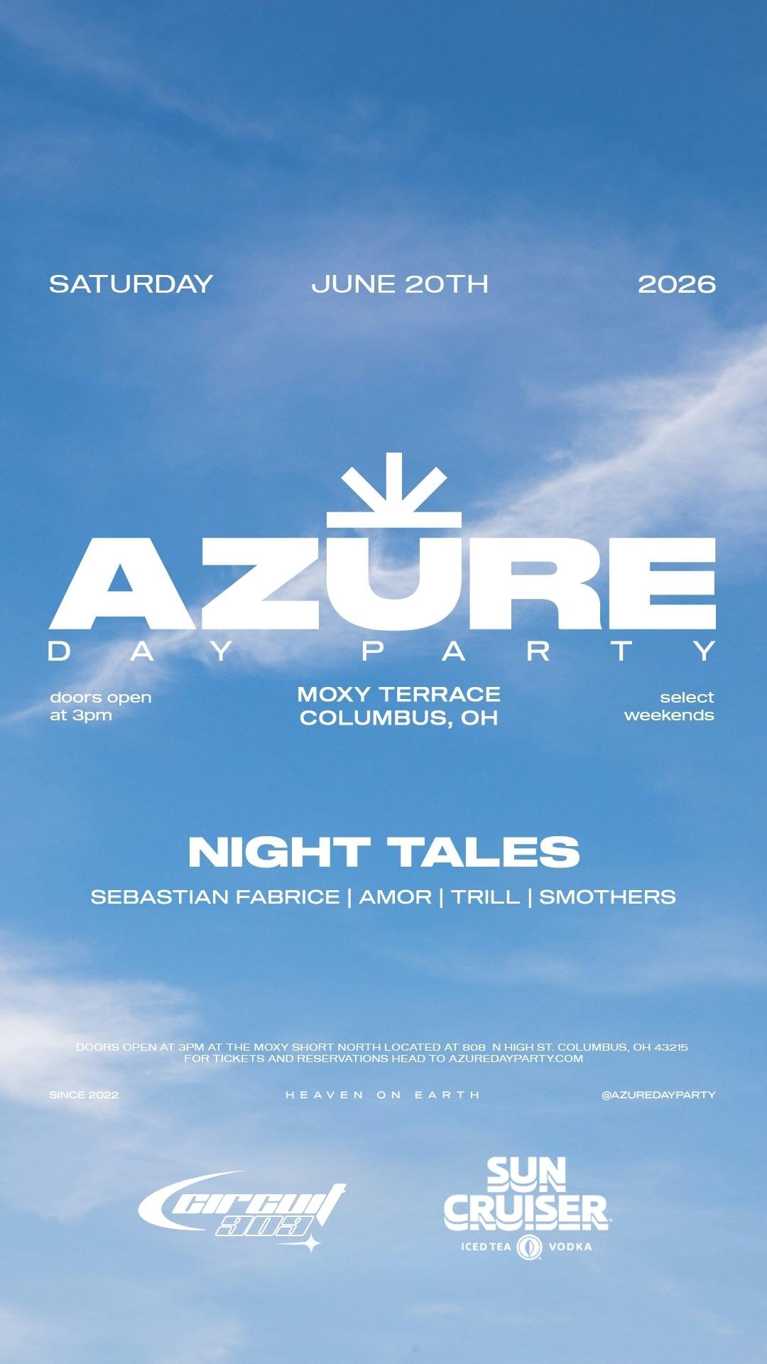 AZURE DAY PARTY COLUMBUS 6/20 w/Night Tales | AZURE OHIO | Sat
